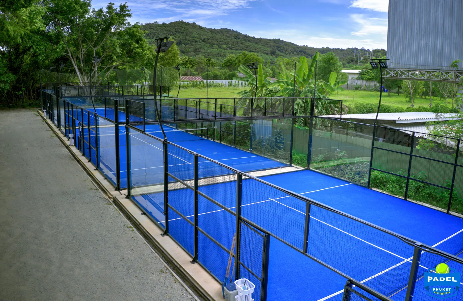 Historic photograph of the original Padel Phuket Chalong courts